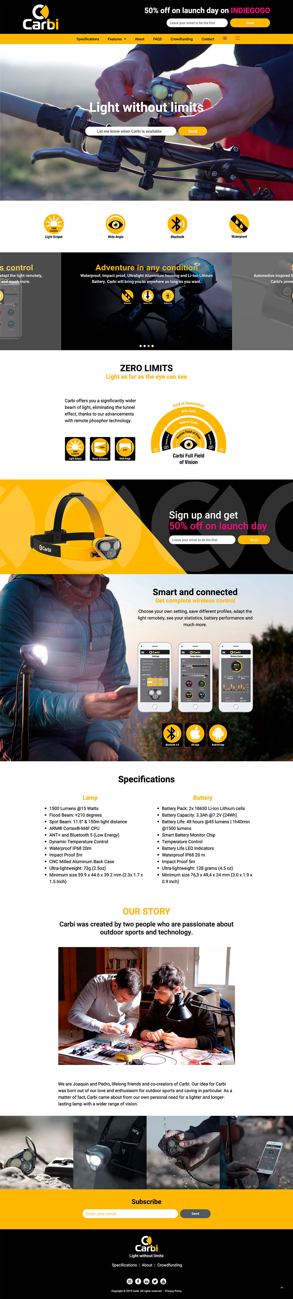 Brandall Agency Carbi Website Page Design